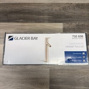 Glacier Bay Single Hole Single-Handle Vessel Faucet in Brushed Nickel 732 838